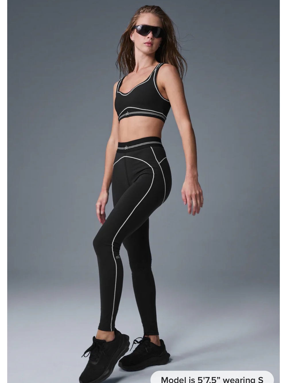 ALO Yoga Black Sports Bra and Pants